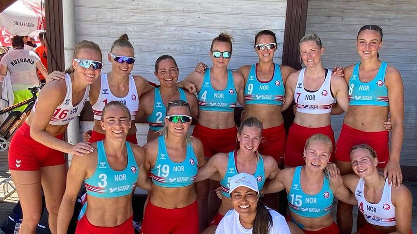 Die norwegische Beachhandball-Mannschaft