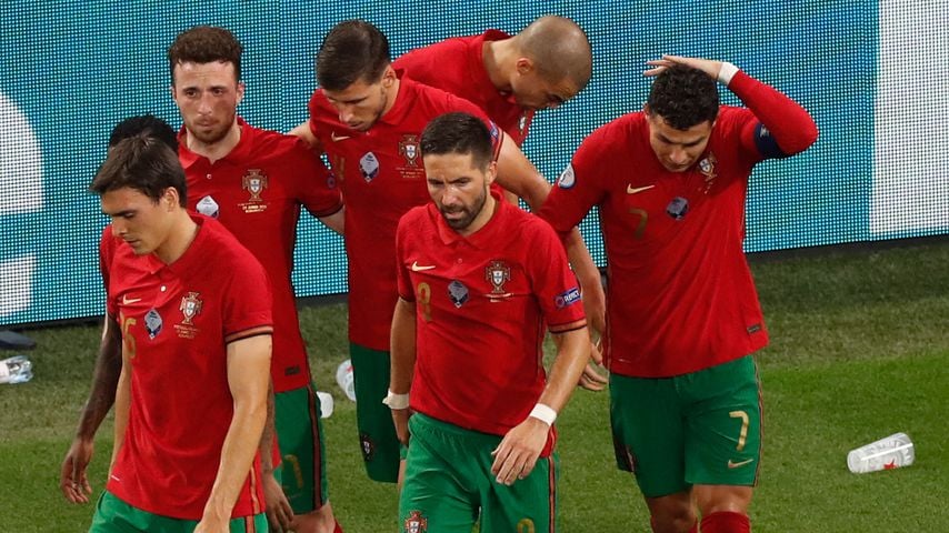 Die portugiesische Mannschaft beim EM-Spiel gegen Frankreich