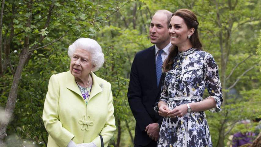 Die Queen, Prinz William und Herzogin Kate im Mai 2019