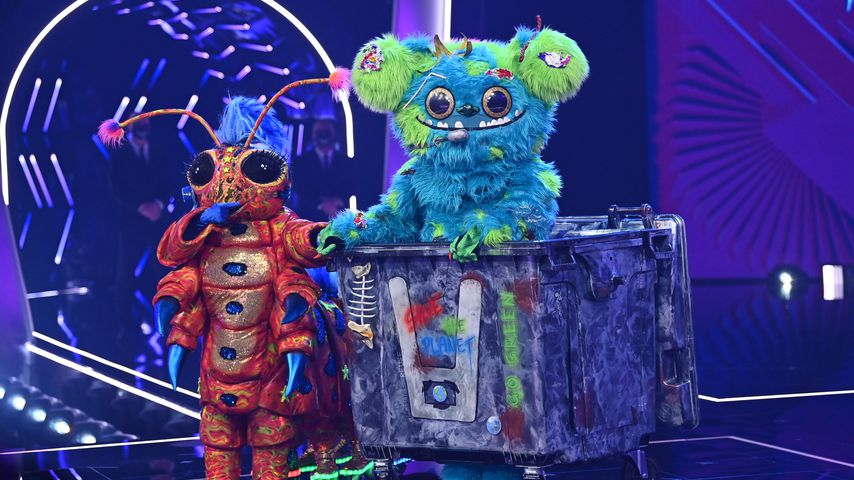Die Raupe und Mülli Müller beim "The Masked Singer"-Finale im November 2021