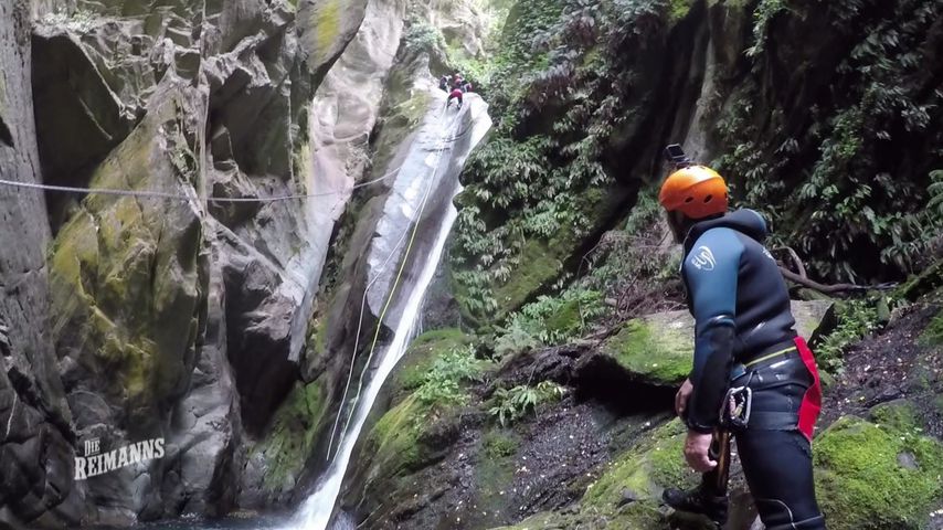 Die Reimanns beim Canyoning in Neuseeland