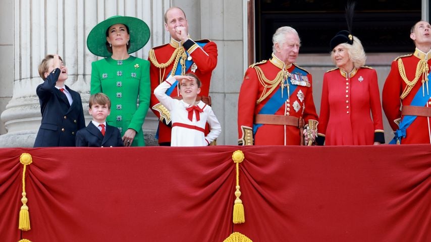 Britische Royals während Flugshow von Trooping the Colour