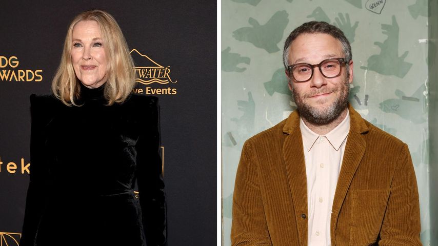 Collage: Catherine O'Hara und Seth Rogen überzeugen in der Apple-TV+-Serie "The Studio".