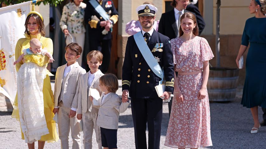 Die schwedischen Royals bei der Taufe von Prinzessin Ines
