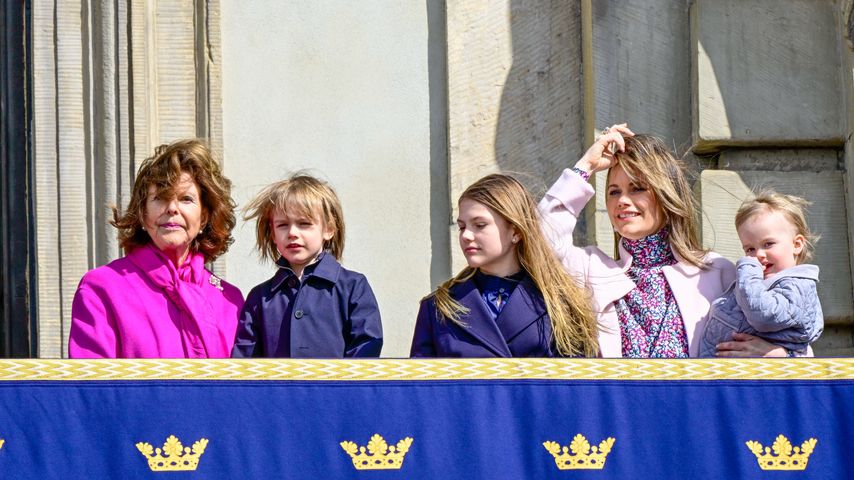 Die schwedischen Royals auf dem Balkon des House of Bernadotte, 2023