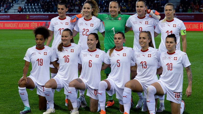Die schweizerische Fußballnationalmannschaft der Frauen im Oktober 2018