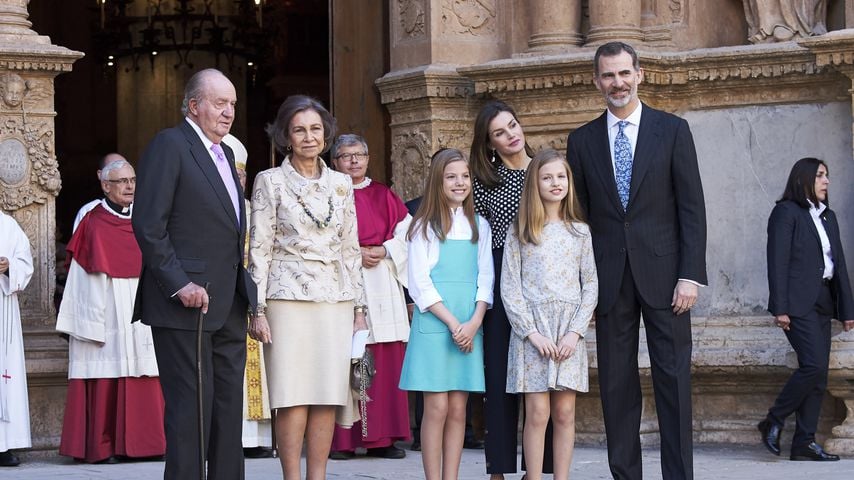 Die spanische Königsfamilie nach der Ostermesse 2018