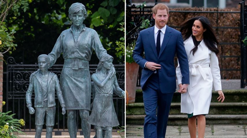 Diana-Figur im selben Garten wie Meghan und Harrys Verlobung