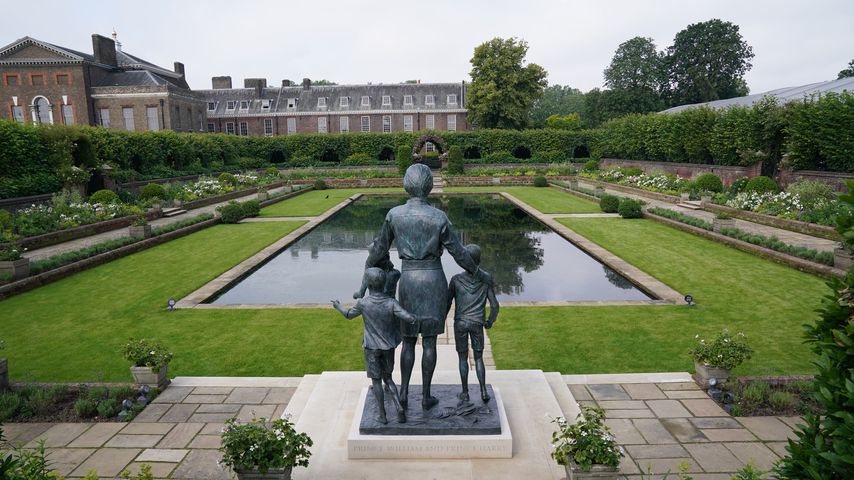 Die Statue zu Ehren von Prinzessin Diana im Sunken Garden
