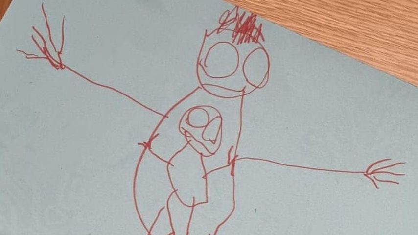 Die Zeichnung von Yebin Moks Sohn Theo