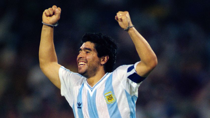 Diego Maradona beim Fifa World Cup in Neapel, Italien