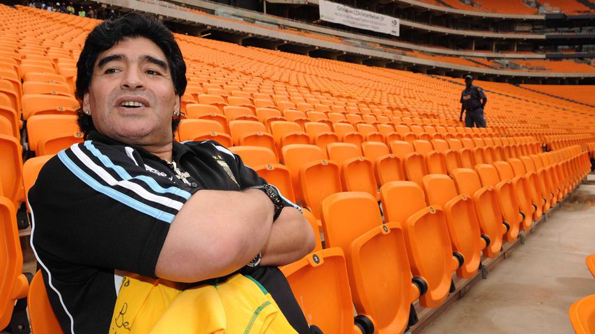 Diego Maradona in Südafrika im Januar 2010