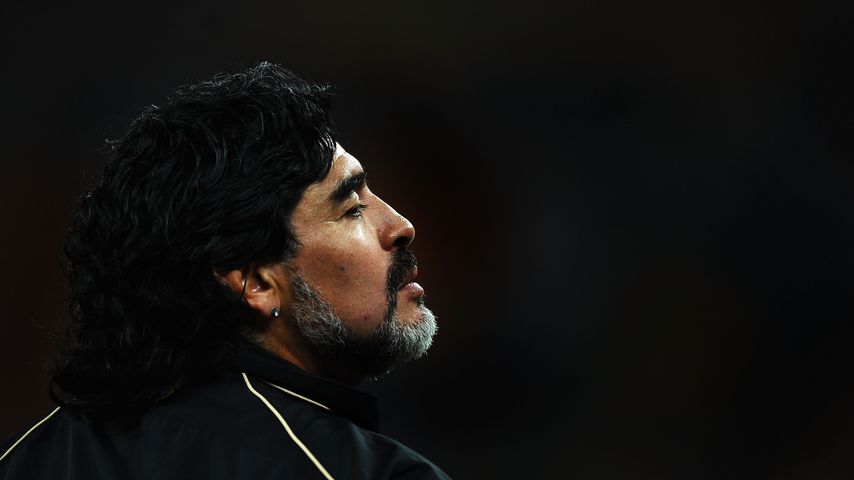Diego Maradona bei der Fußballweltmeisterschaft in Johannesburg