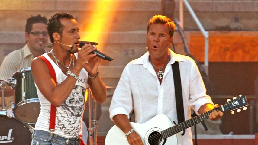 Dieter Bohlen und DSDS-Sieger Mark Medlock bei "Wetten, dass..?" im Juni 2007