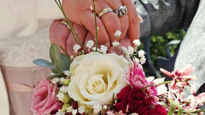 Dieter Wollny und seine Frau Marion bei ihrer Hochzeit, März 2026
