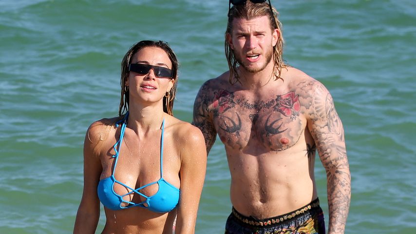 Liebesurlaub? Loris Karius und Diletta planschen in Miami