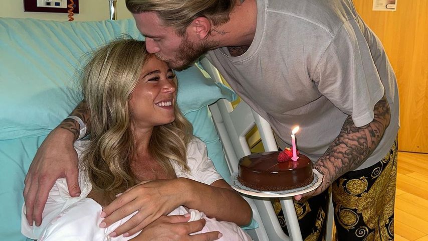 Diletta Leotta und Loris Karius mit ihrer Tochter