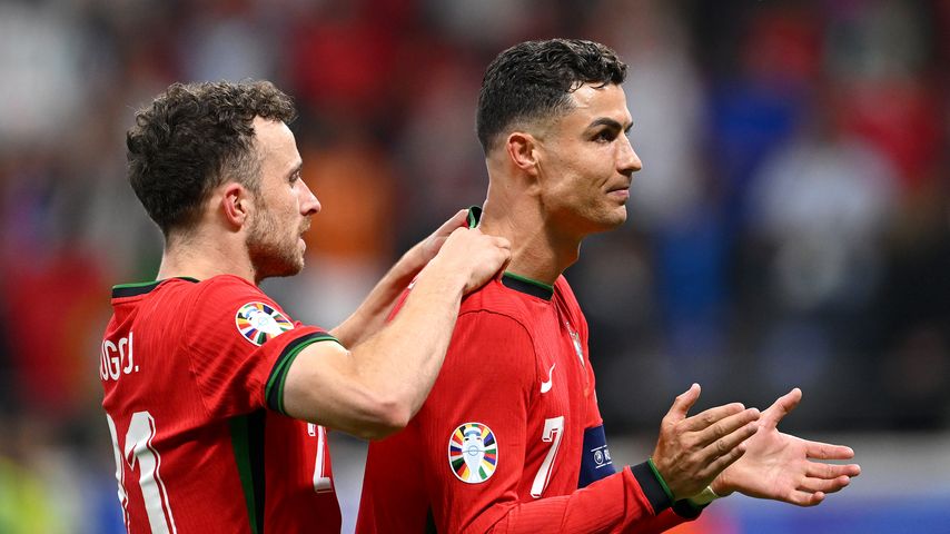Diogo Jota und Cristiano Ronaldo bei EM 2024 in Frankfurt am Main