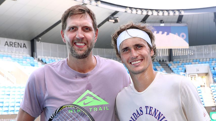 Kurioses Tennisspiel: Dirk Nowitzki gegen Alexander Zverev
