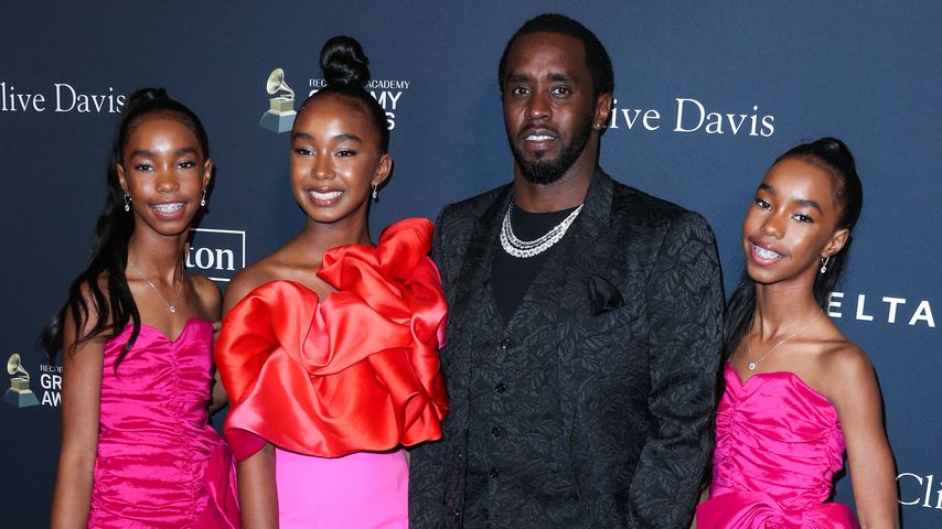 P. Diddy mit seinen Töchtern D'Lila Star, Chance und Jessie James Combs im März 2024