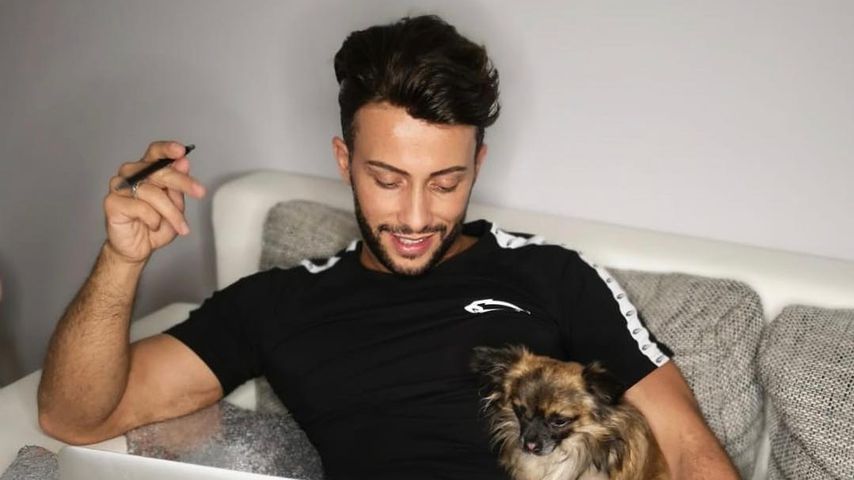 Domenico De Cicco mit seinem Hund Kenzo