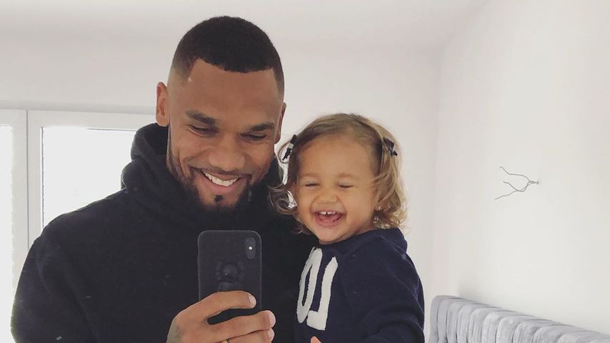 Dominic mit Tochter Mia Rose Harrison im August 2019