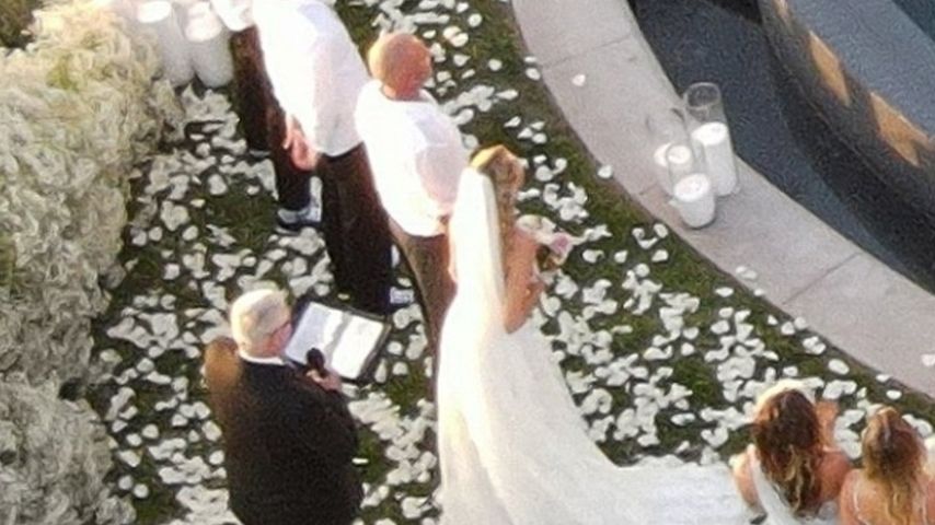 Dominic Purcell und Tish Cyrus bei ihrer Hochzeit