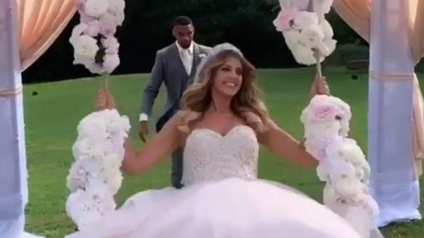 Dominic und Sarah Harrison am Tag ihrer zweiten Hochzeit im August 2019