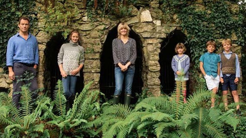 Dominic West mit seiner Familie auf Schloss Glin