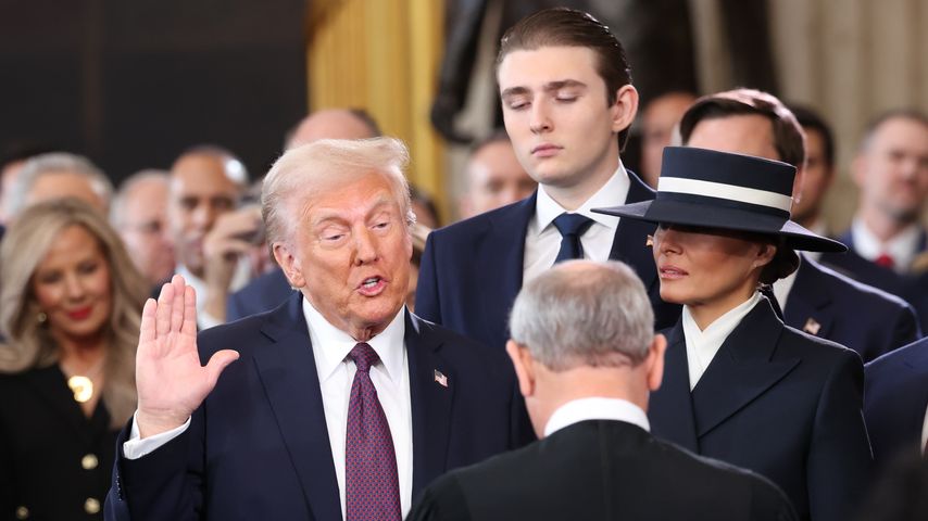 Donald Trump, Barron Trump und Melania Trump, Januar 2025