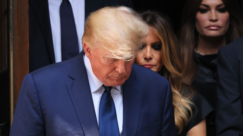 Donald Trump bei der Beerdigung von Ivana Trump
