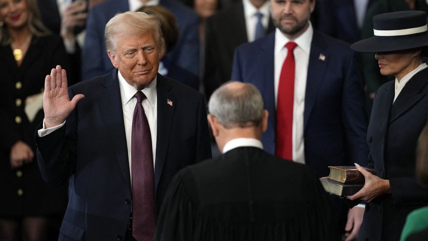 Donald Trump bei der Vereidigung zum Präsidenten der Vereinigten Staaten von Amerika