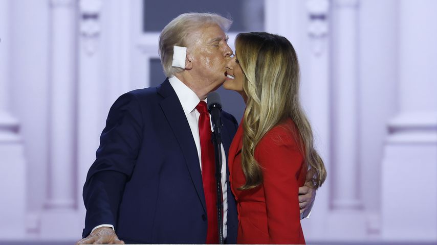 Selten: Melania und Donald Trump tauschen Zärtlichkeiten aus