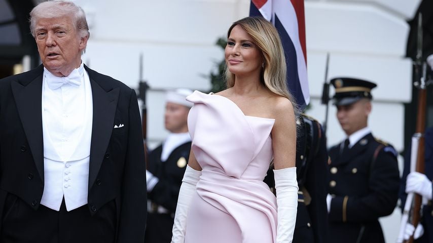 Bei Staatsbankett: Melania Trump trägt 80.000-Dollar-Kleid