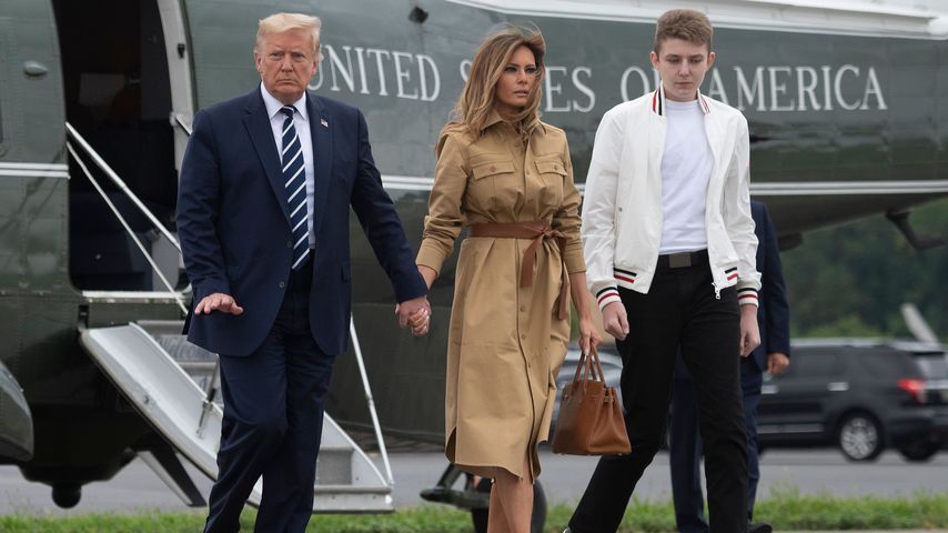 Donald Trump, Melania Trump und Barron Trump im August 2020