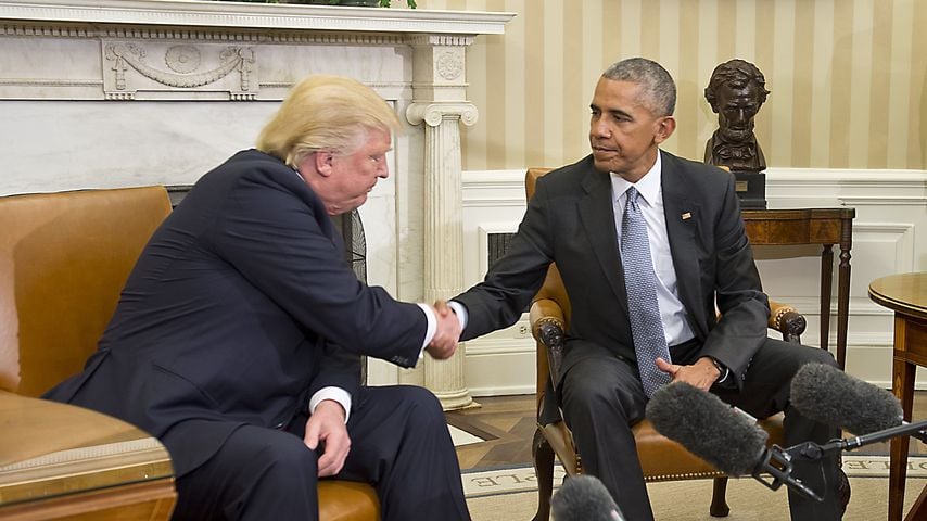 Donald Trump und Barack Obama im Oval Office