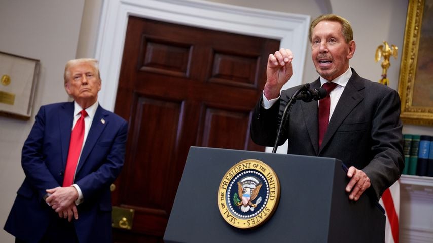 Donald Trump und Larry Ellison im Januar 2025 in Washington