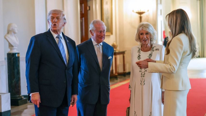 Begrüßung im Weißen Haus: Staatsbesuchstag 1 von König Charles III. und Königin Camilla bei Donald Trump und Melania Trump