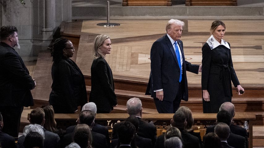 Donald Trump und Melania Trump bei der Beerdigung von Jimmy Carter im Januar 2025