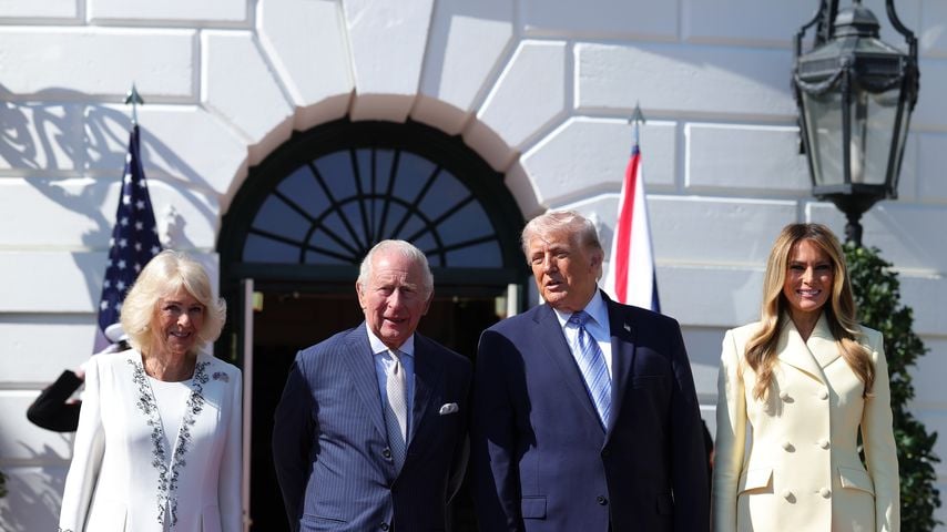 Donald Trump und Melania Trump begrüßen König Charles III. und Königin Camilla im Weißen Haus