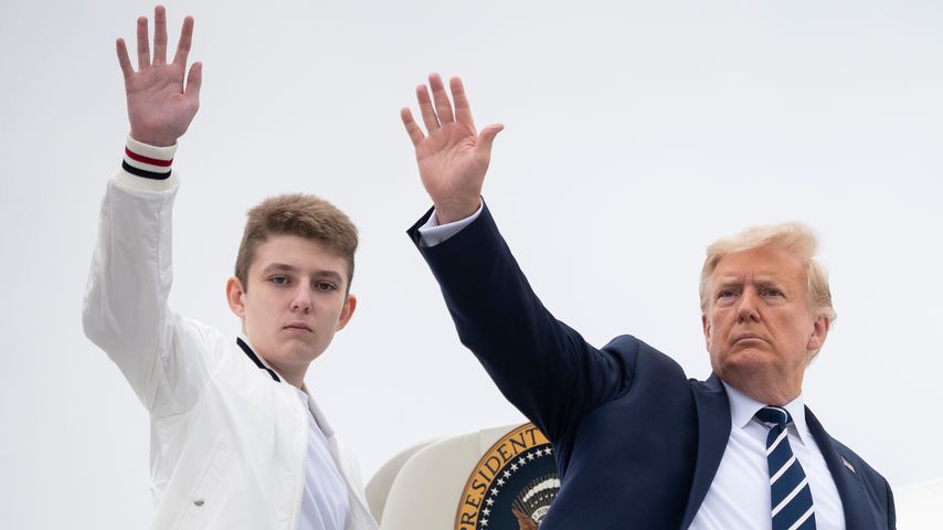 Donald Trump und sein Sohn Barron im August 2020