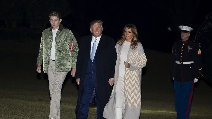 Donald und Melania Trump mit ihrem Sohn Barron, Januar 2020