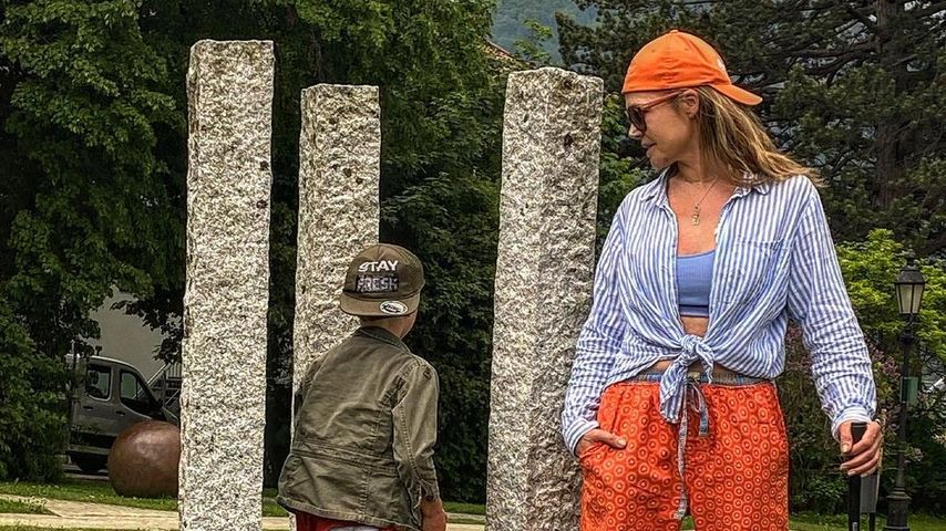 Doreen Dietel mit ihrem Sohn, Mai 2022