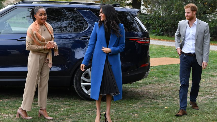 Doria Ragland, Herzogin Meghan und Prinz Harry im September 2018