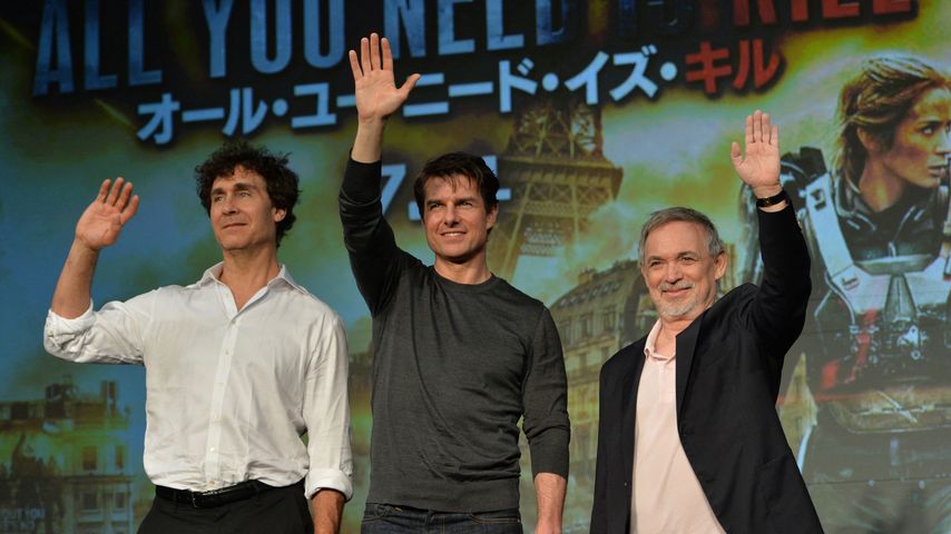 Produzent Doug Liman, Schauspieler Tom Cruise und Produzent Erwin Stoff, Juni 2014