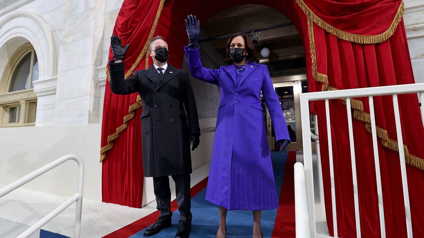 Douglas Emhoff und Kamala Harris bei ihrer Vereidigung in Washington D.C. im Januar 2021