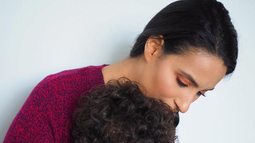 Dounia Slimani mit ihrem Sohn Mikael