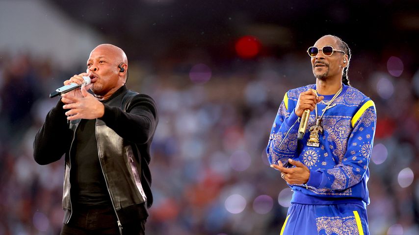 Dr. Dre und Snoop Dogg beim Super Bowl 2022