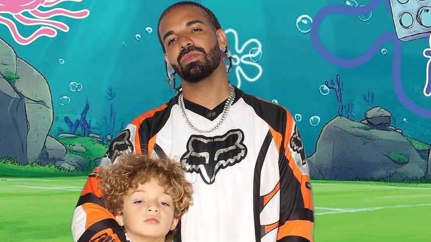 Drake mit seinem Sohn Adonis im Oktober 2024
