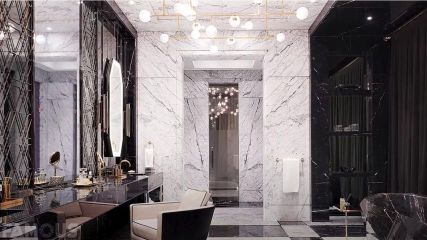 Drakes Badezimmer in seiner Villa in Toronto